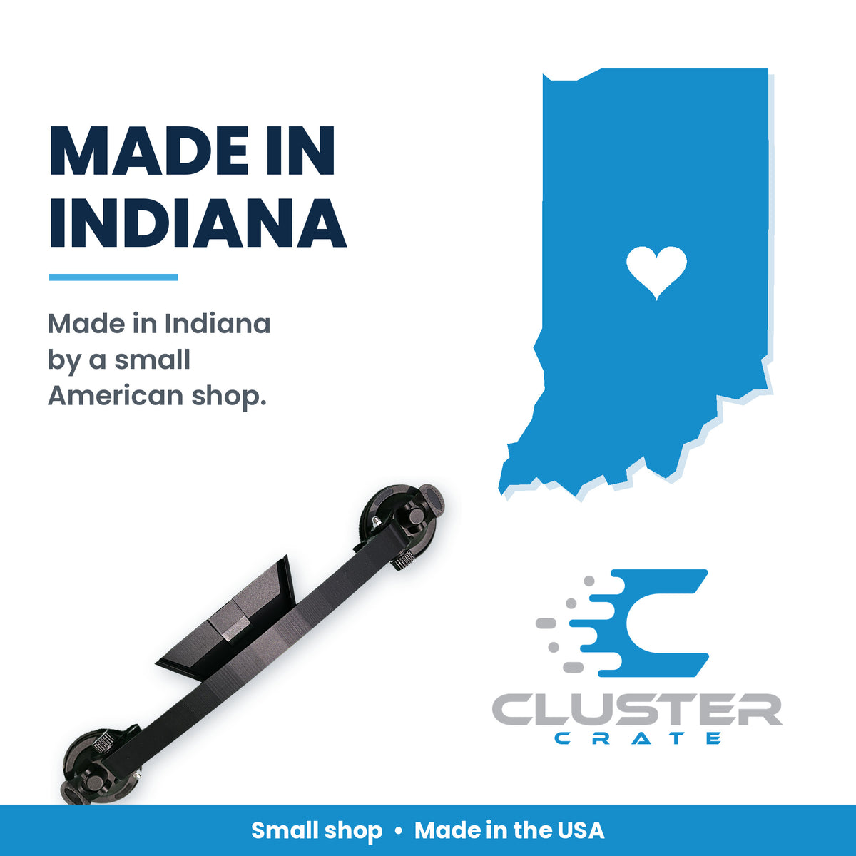 Starlink Mini suction cup mount, black - made in Indiana, USA