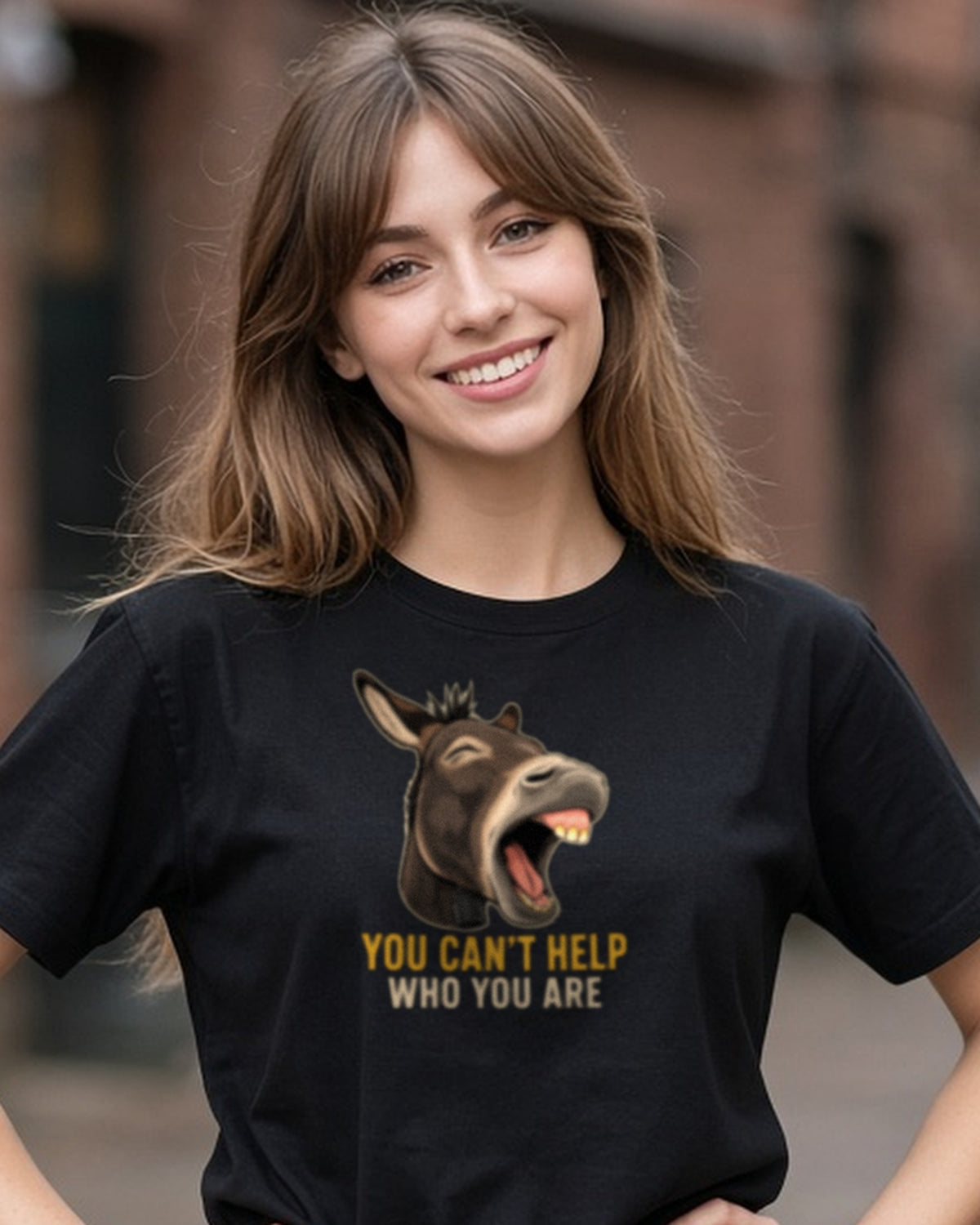 You Can't Help Who You Are T-Shirt, Screaming Donkey Tee, Funny Animal Shirt, Loud and Proud Humor Gift